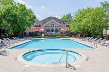 A large swimming pool